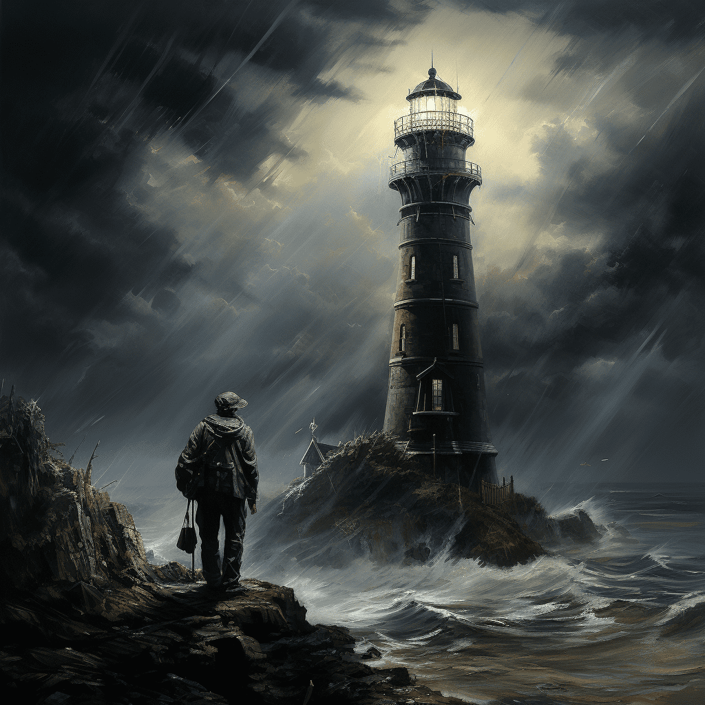 маяк в шторм